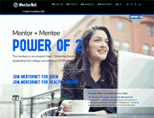 Tablet Screenshot of mentornet.org